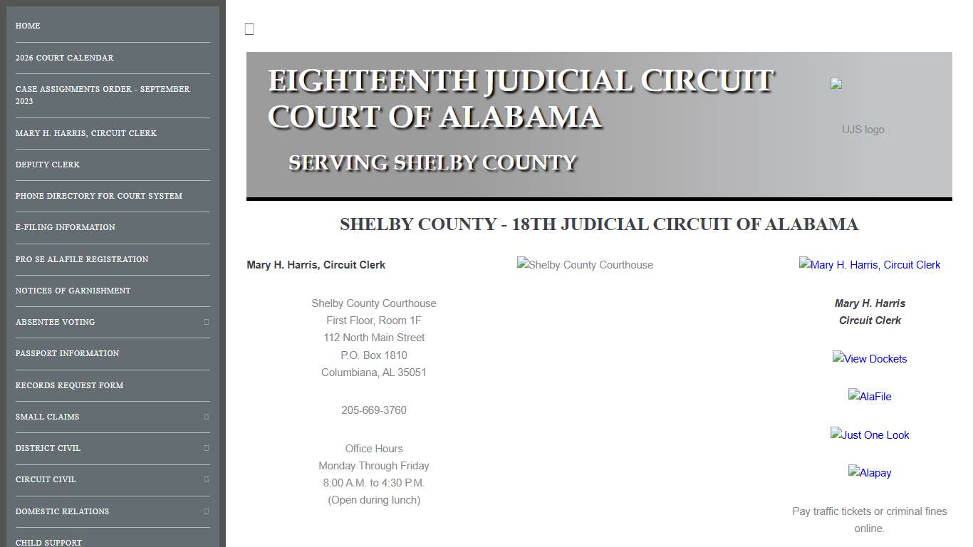 Welcome to the Shelby County Circuit Clerk's Office